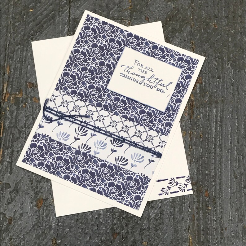 Thank You Thinking of You Kindness Handmade Stampin Up Greeting Card with Envelope