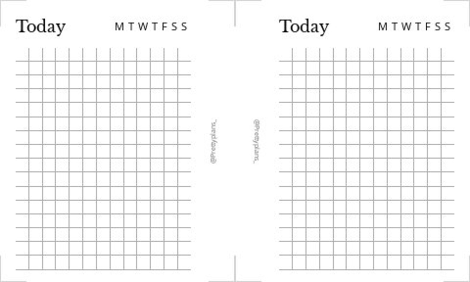 Printable Today Mini a9 insert a9 rings printable Daily | Etsy