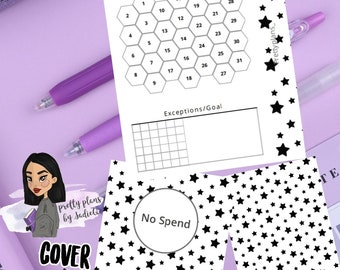 A9 no spend tracker , cute no spend insert , a9 mini 3 rings, no spend tracker Printable