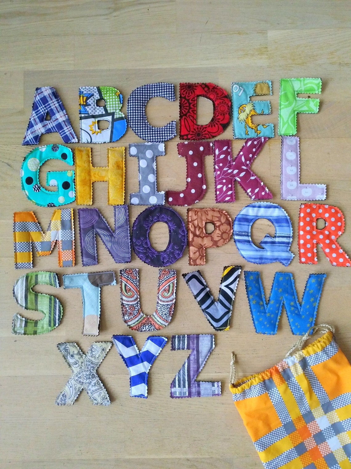 Fabric Alphabet Letters Fabric Letters Alphabet for Etsy