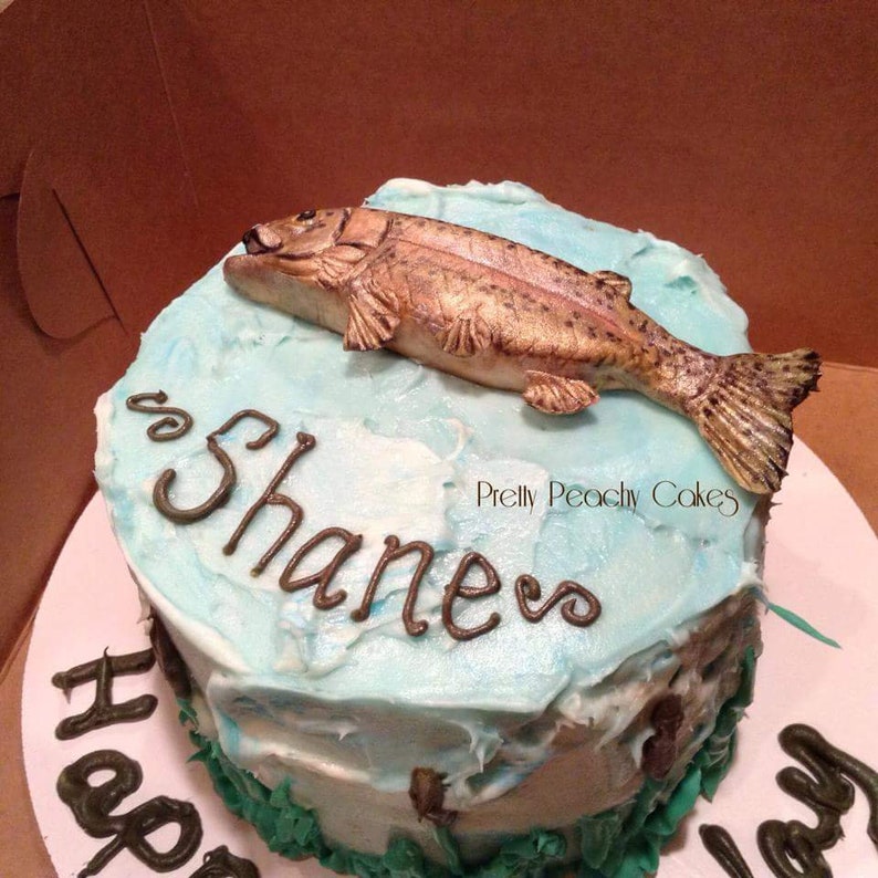 Fondant Fish Cake Topperfathers Day Cake Toppercake Topper For Dadfishing Lovers Cake Fishing Birthday Hand Sculpted Cake Toppertrout Party Supplies Paper Party Supplies Deshpandefoundationindia Org