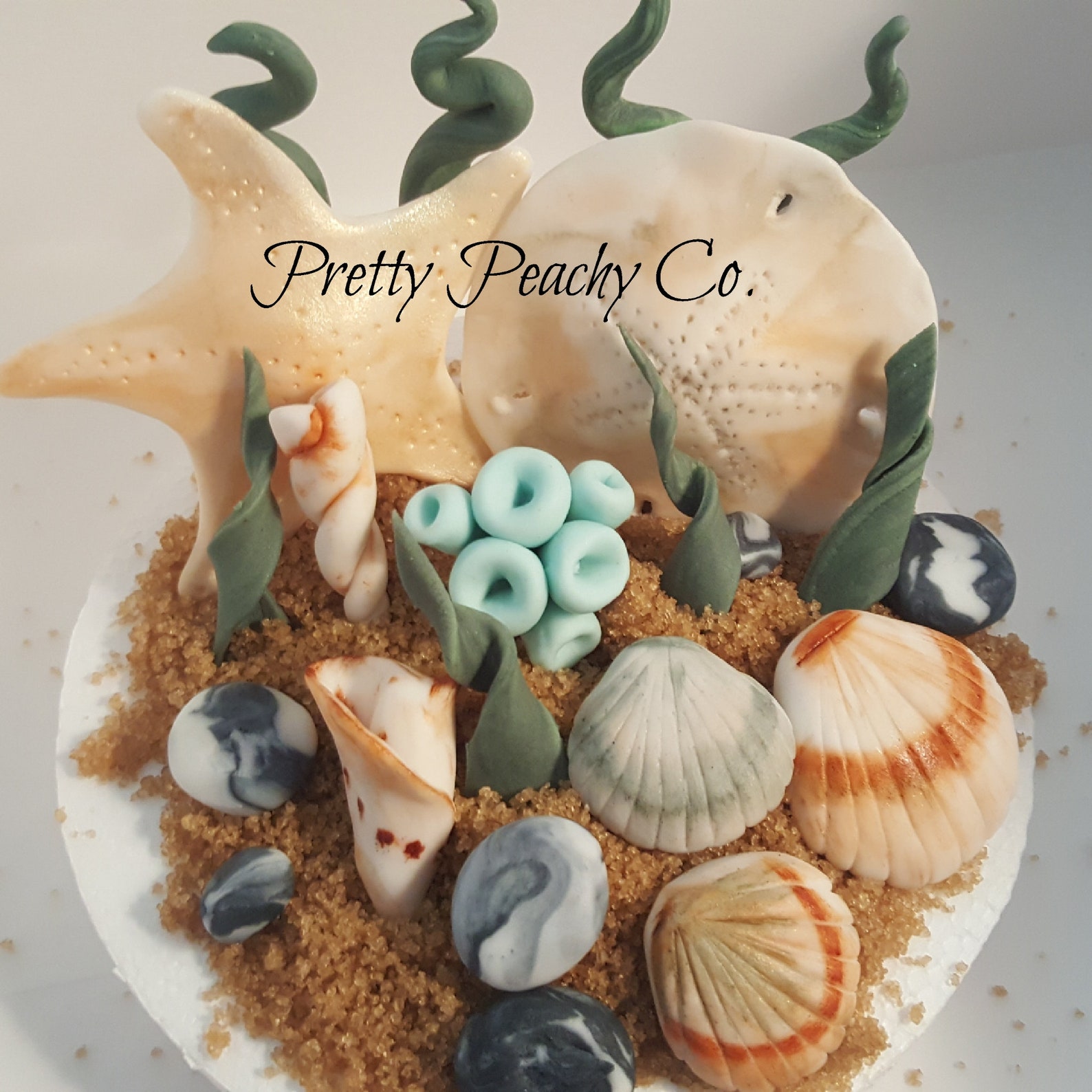 Fondant Beach Themed Cake Topper/ Beach Themed Birthday/ Etsy