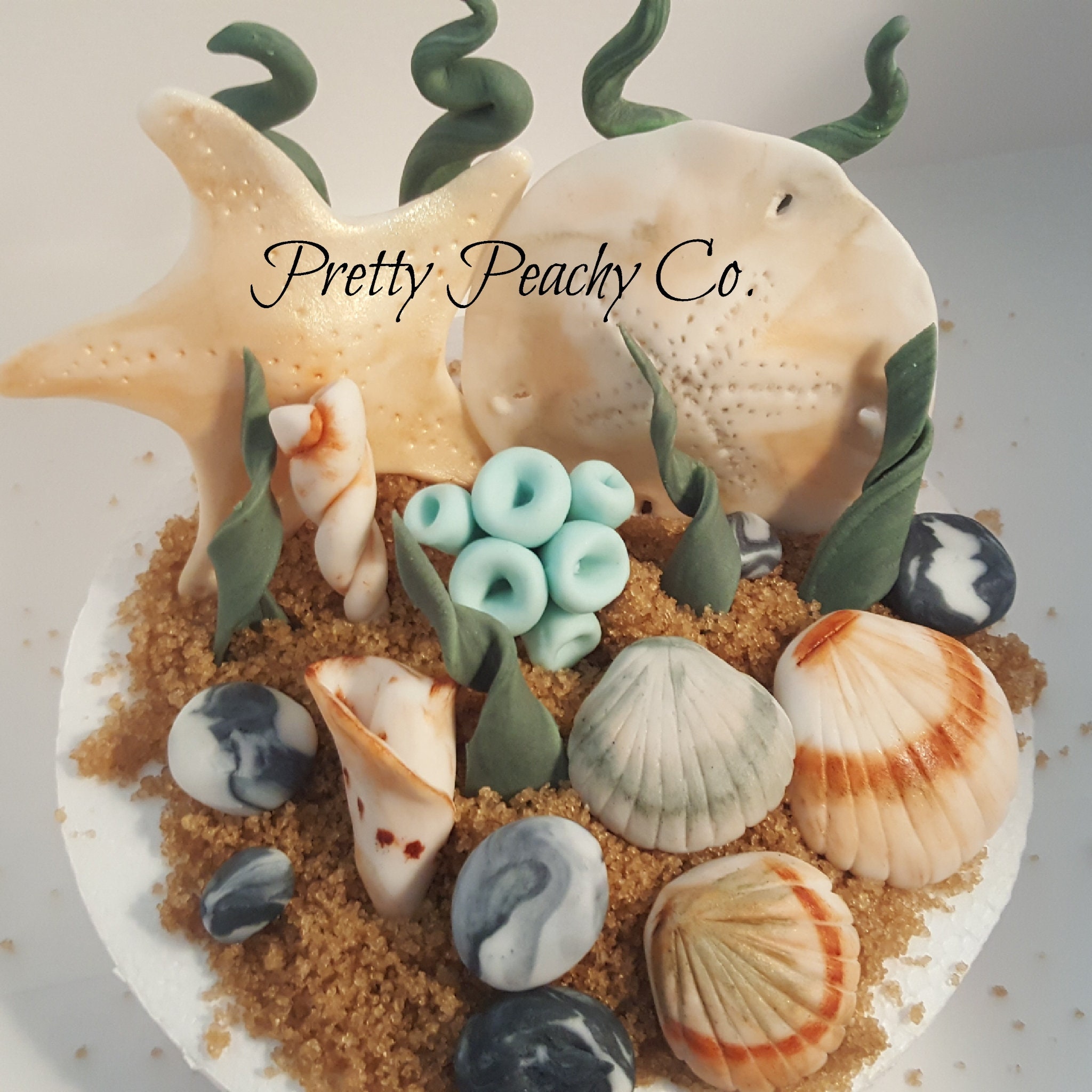 Fondant Beach Themed Cake Topper/ Beach Themed Birthday/ Etsy