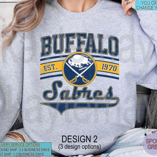 Buffalo Sabres Sweatshirt | Vintage Sabres Hockey Sweatshirt | Retro Buffalo T-shirt | Sabres Hockey Crewneck