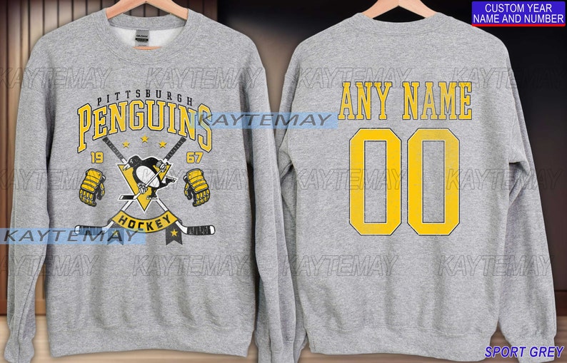 Vintage Pittsburgh Penguins Sweatshirt Sidney Crosby shirt Pittsburgh Hockey shirt Penguins Hockey Sweatshirt Evgeni Malkin shirt image 4