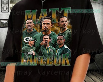 Vintage Matt Lafleur shirt, Green Bay Football Shirt, Vintage 90s, Custom Bootleg shirt, Homage Tee, Matt Lafleur, Overszied Tshirt