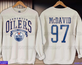 Vintage Edmonton Oilers Sweatshirt | Connor McDavid shirt | Edmonton Hockey Fan shirt | Oilers Hockey Sweatshirt | Leon Draisaitl shirt
