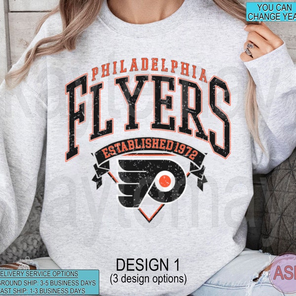 Philadelphia Flyers Sweatshirt | Vintage Flyers Hockey Sweatshirt | Retro Philadelphia T-shirt | Flyers Hockey Crewneck