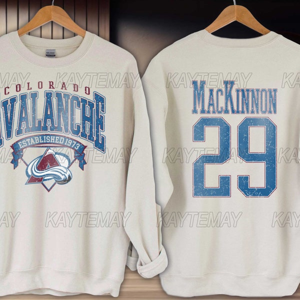 Vintage Colorado Avalanche Sweatshirt | Nathan MacKinnon shirt | Colorado Hockey Fan shirt | Avalanche Hockey Sweatshirt | Cale Makar shirt