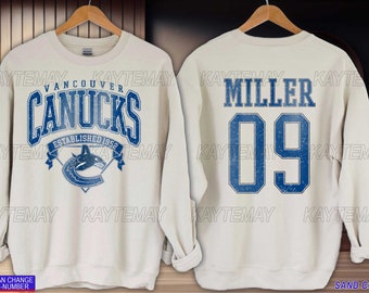Vintage Vancouver Canucks Sweatshirt | Jonathan Tanner Miller shirt | Vancouver Hockey Fan shirt | Canucks Sweatshirt | Teddy Blueger shirt
