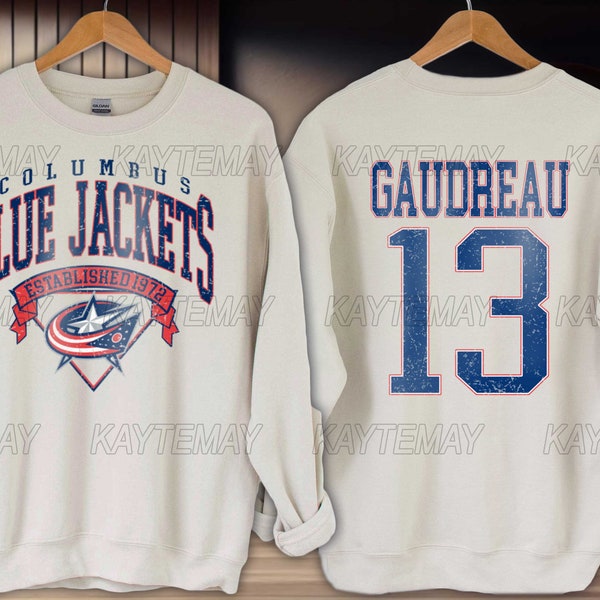 Vintage Columbus Blue Jackets Sweatshirt | Johnny Gaudreau shirt | Columbus Hockey Fan shirt | Blue Jackets Sweatshirt | Custom Hockey Tee