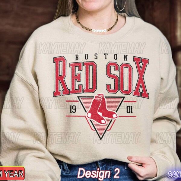 Felpa da baseball Boston / Felpa da baseball vintage Boston / Camicia da tifoso di baseball / Felpa Boston Red Sox / EST 1901