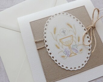 handmade christening invite baptism burlap invite quilling etsy