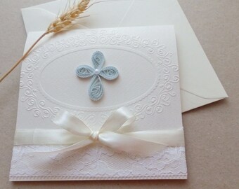 handmade christening invitation cross invitation unique etsy