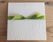 Handgemachte Hochzeit Einladung/Unique Baby-Dusche Einladung/Orange, Olive, lila, Creme Einladung/Taufe einladen/weiße Perle Einladung