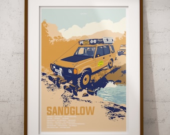 Land Rover Discovery Sandglow  - Camel Trophy Poster