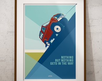 Dambusting  - 1980's Land Rover Defender Poster