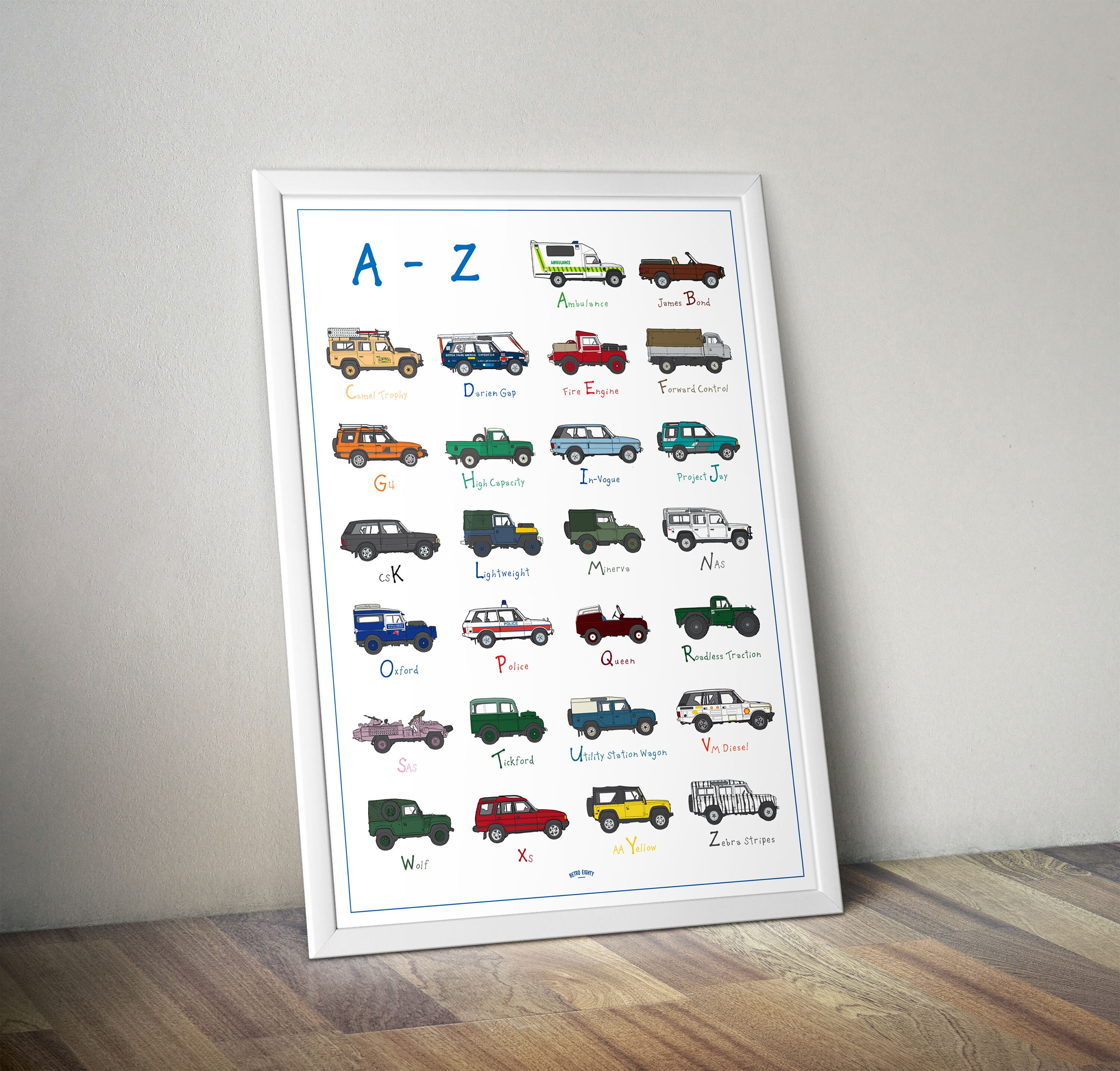 Printable Land Rover Script Land Rover Alphabet Poster Print - Etsy