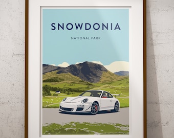 Snowdonia - featuring Porsche 911 GT3 - Poster Print