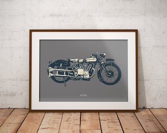 Classic British Pre-War Motorcyle - Superior Poster Print