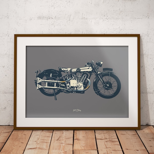 Classic British Pre-War Motorcyle - Superior Poster Print