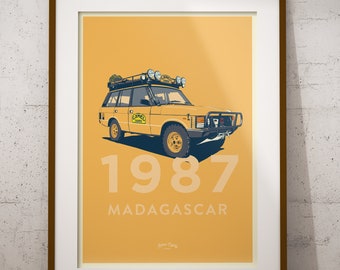Range Rover Camel Trophy Print - 'Madagascar 1987'