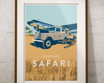 Vintage Safari - Travel Poster