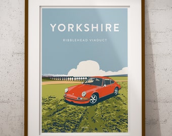 Yorkshire - featuring Porsche 911 - Poster Print