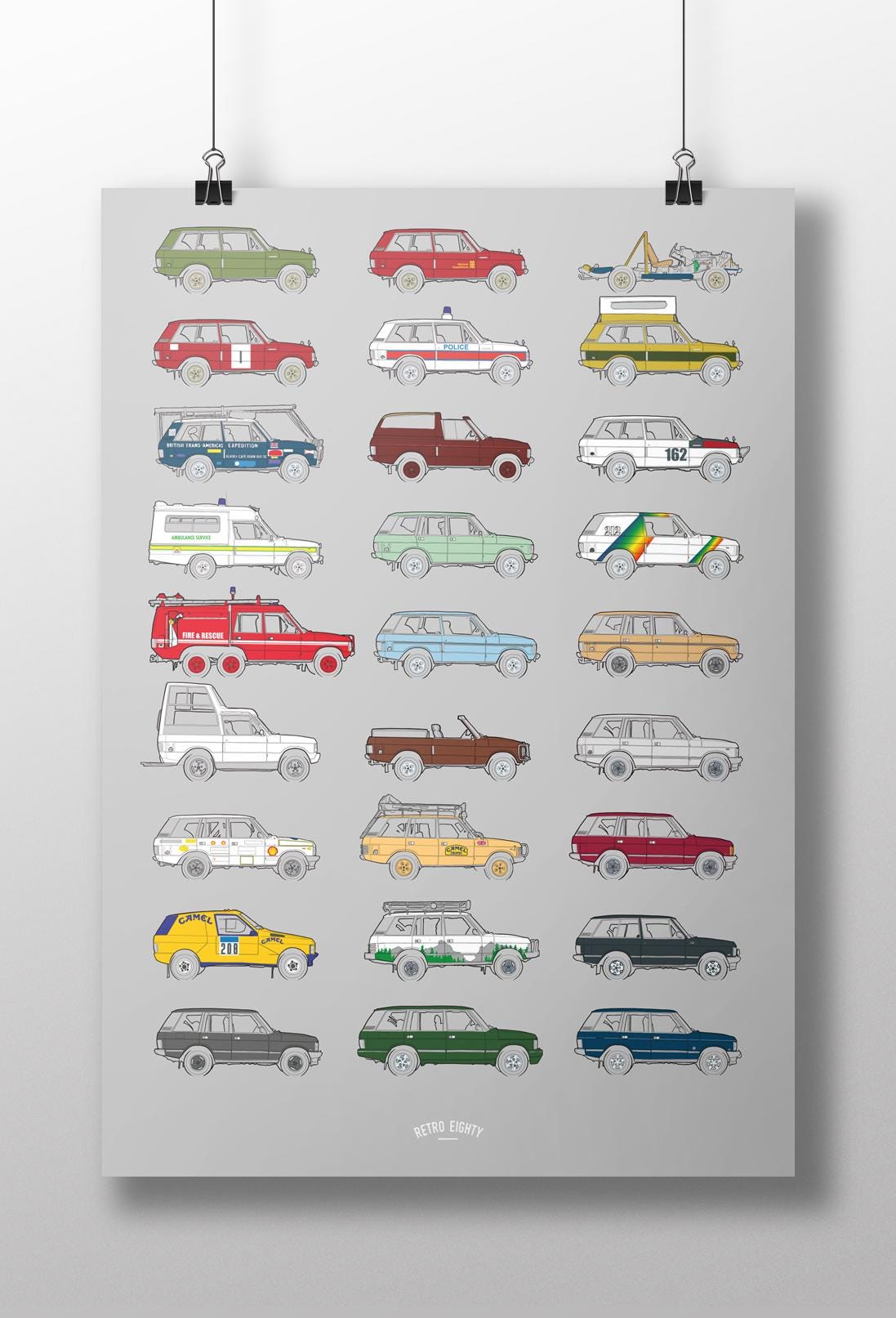 Range Rover Classic Timeline Poster Print - Etsy