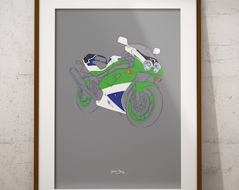 ZXR 750cc Superbike - Poster Print