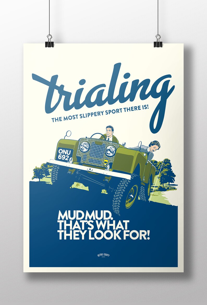 Trialling Poster. Retro off Roading Print - Etsy