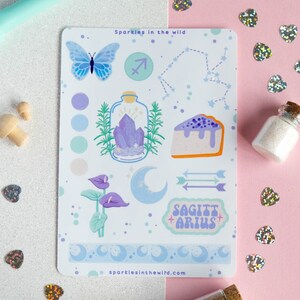 Feuille de stickers pour les Sagittaires passionnés d'astrologie - Ajoutez une touche personnelle à vos objets préférés avec ces stickers