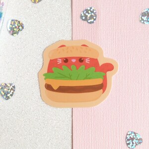 McKitty - Autocollant Chat Burger pour décorer votre ordinateur portable ou notebook  - Whiskered Wonders Collection