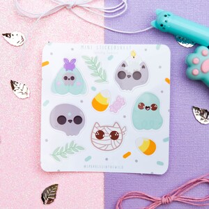 Mini Feuille d'autocollant Kawaii Spooky Season - Autocollants Halloween - Autocollants bullet Journal - Autocollants planificateur