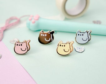 Mini Pin Hard Enamel Cute Cat Pastel Colors Board Filler perfect gift for cat lover