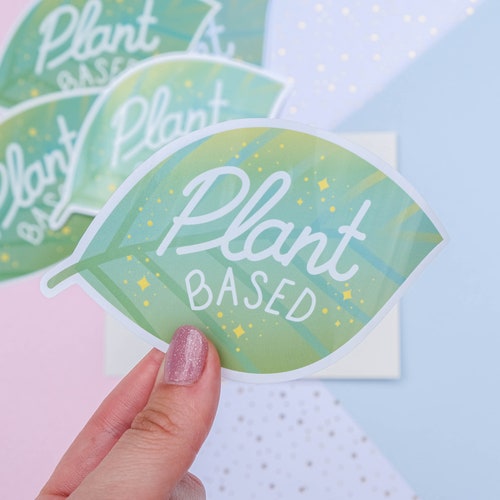 Vegan Sticker Plant Based Waterproof Vinyl Matte Laptop Etsy