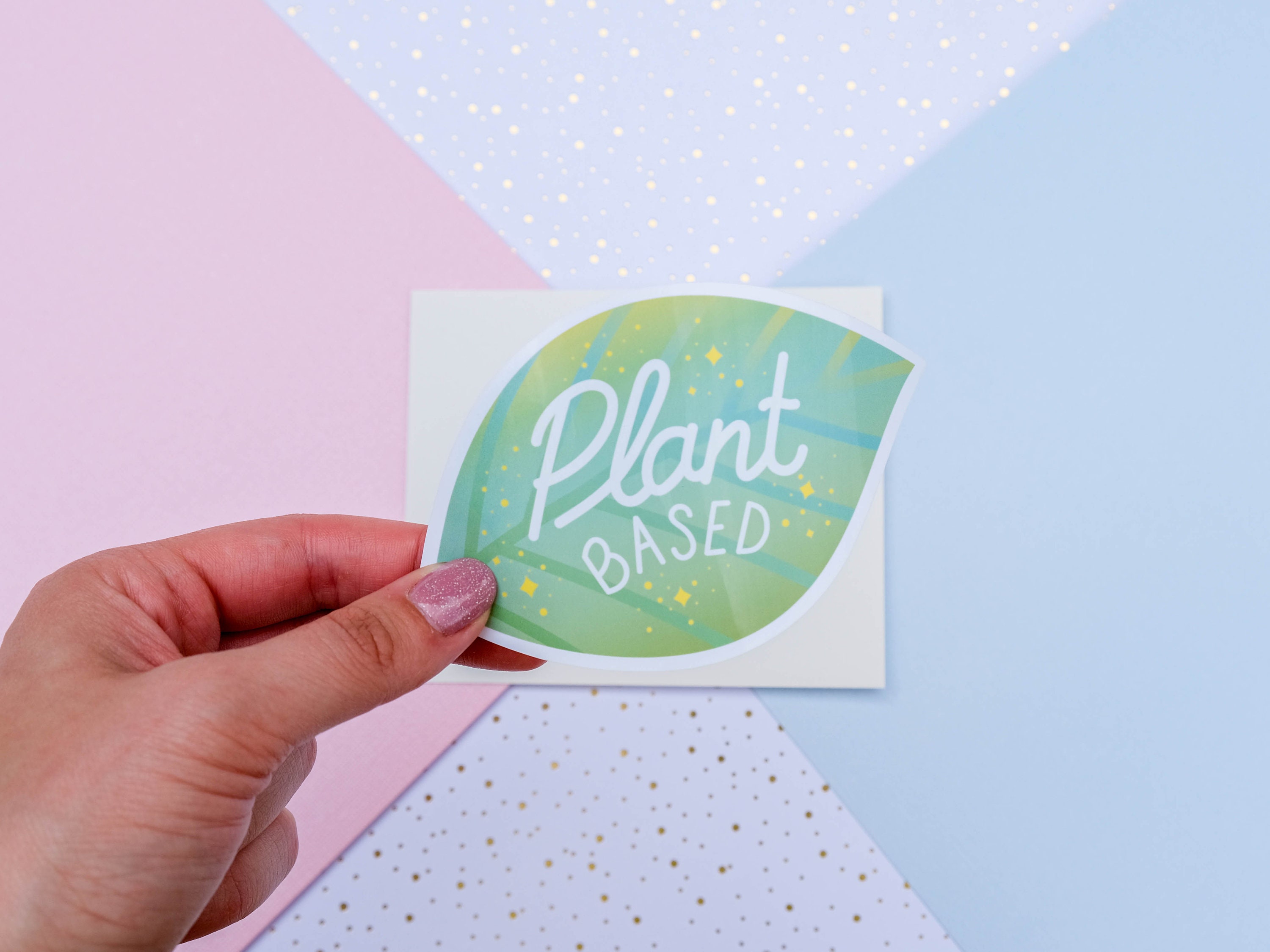 Vegan Sticker Plant Based Sticker Waterproof Sticker Etsy