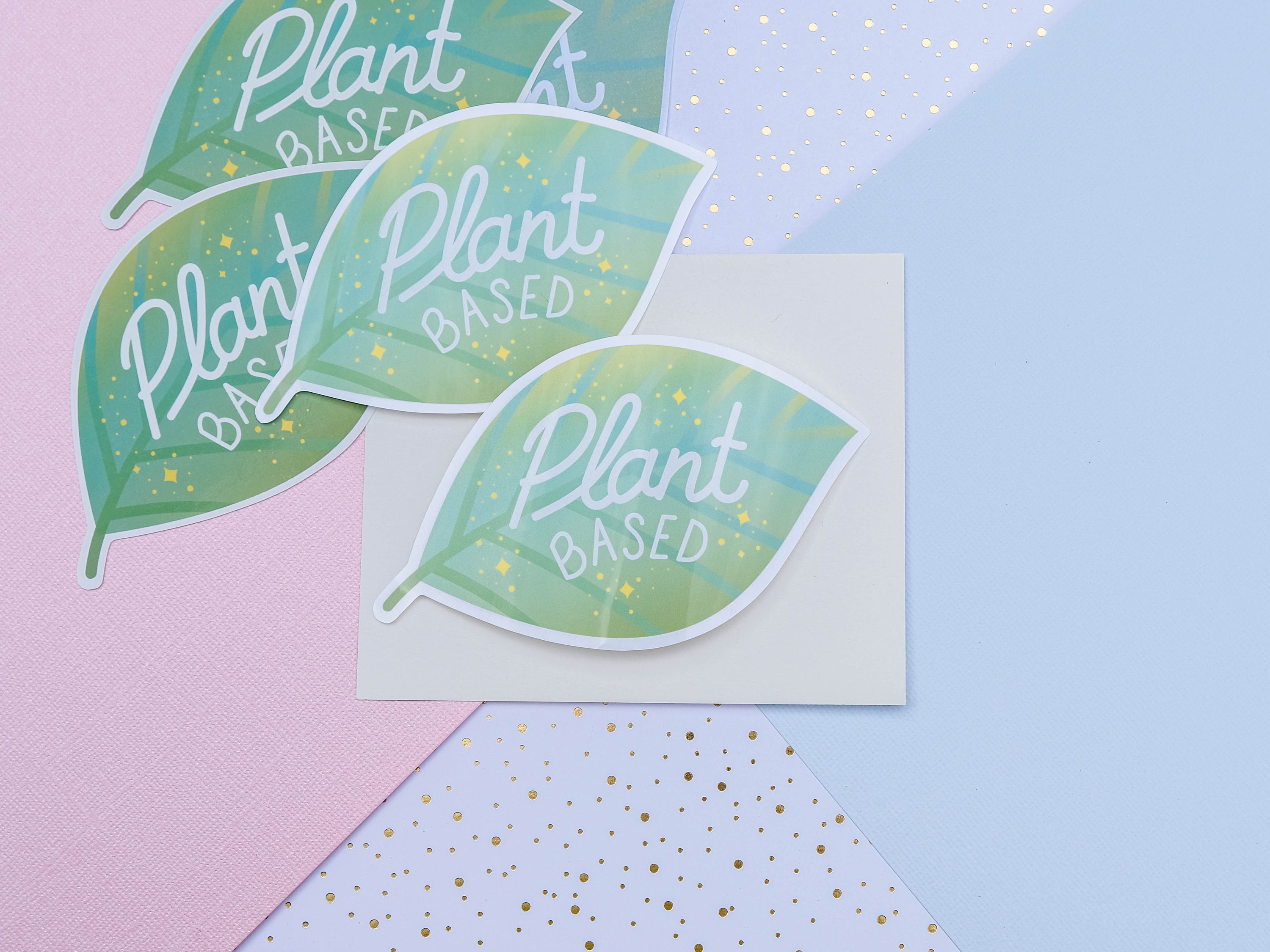 Vegan Sticker Plant Based Sticker Waterproof Sticker Etsy
