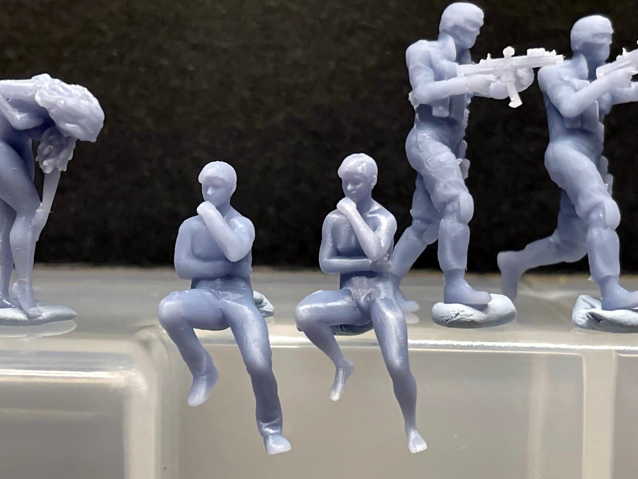 Buy 1:64 Miniature Human Figures - Resin / Unpainted - Great for