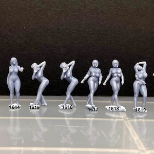 1:64 Miniature Human Figures - Resin / unpainted - great for Dioramas / - - Made in the USA GROUP 300 - Miniature Figures