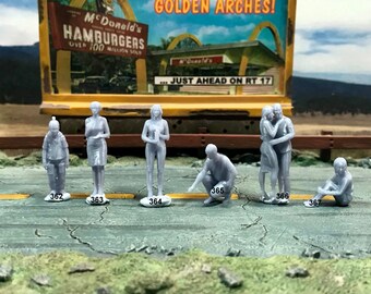 1:64 Scale Miniature People Resin / Unpainted Great for Dioramas / Hot  Wheels Made in the USA GROUP 98 Miniature Figures -  UK