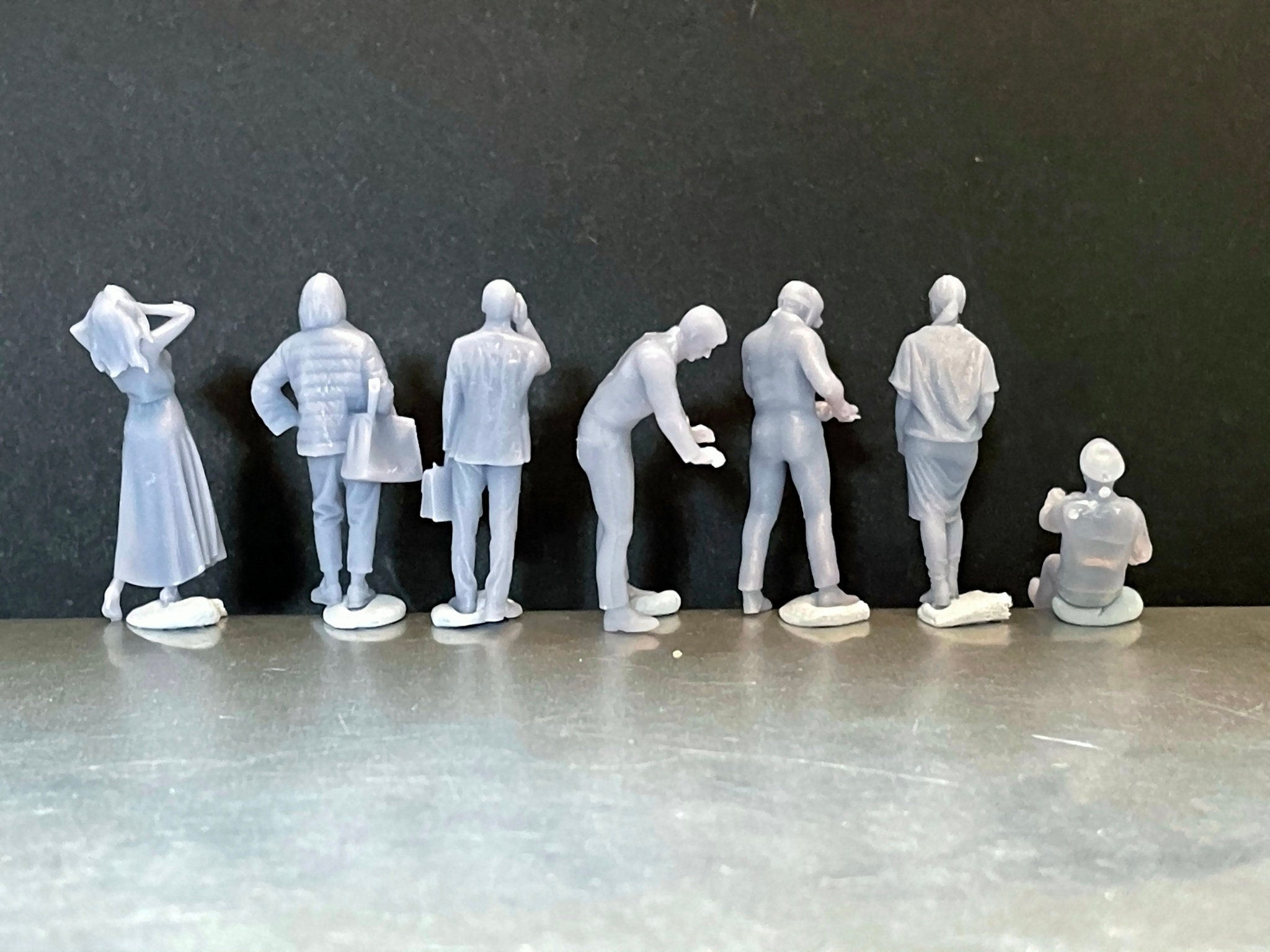 164 Miniature Human Figures Resin / Unpainted Great for Etsy