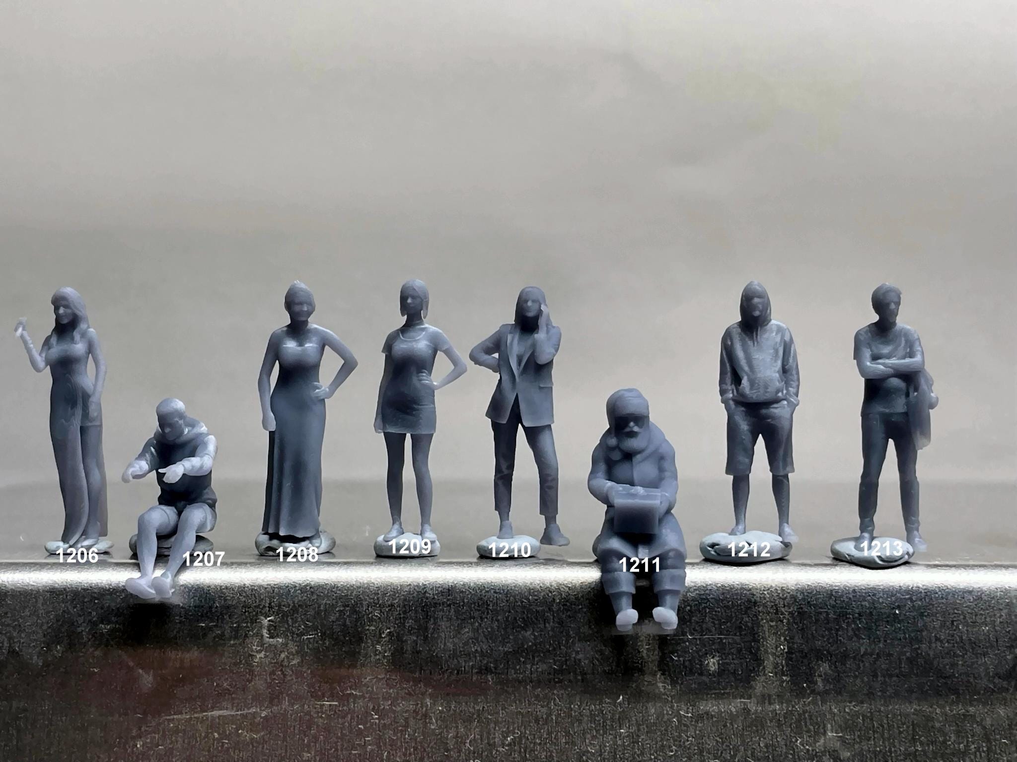 Double G 1:64 Miniature Human Figures - Resin / Unpainted - Great for ...