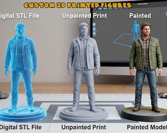 Kundenspezifische 3D Gedruckte Figur, 3 "Gemaltes Modell von Ihnen oder STL zum selbst Drucken