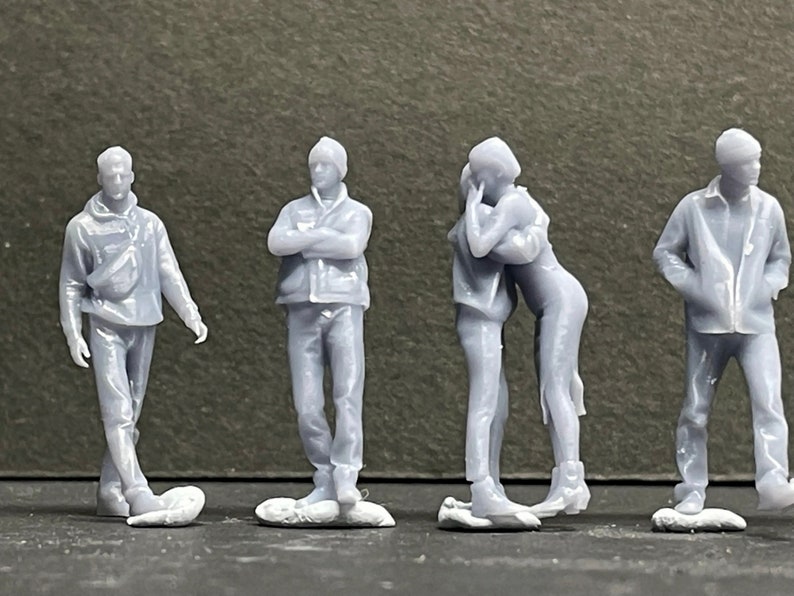 164 Miniature Human Figures Resin / Unpainted Great for Etsy