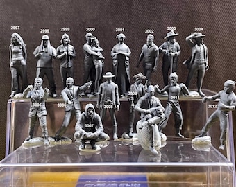 Double G 1:64 Miniature Human Figures -  Unpainted - great for Dioramas - Made in the USA LOT 568 Miniature 1.10