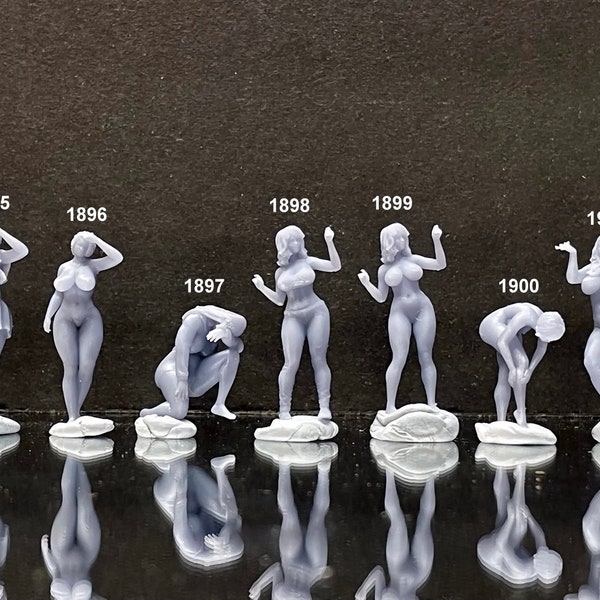 1:64 Miniature Human Figures - Resin / unpainted - great for Dioramas / Hot Wheels - Made in the USA LOT 507 - Miniature 1.10"