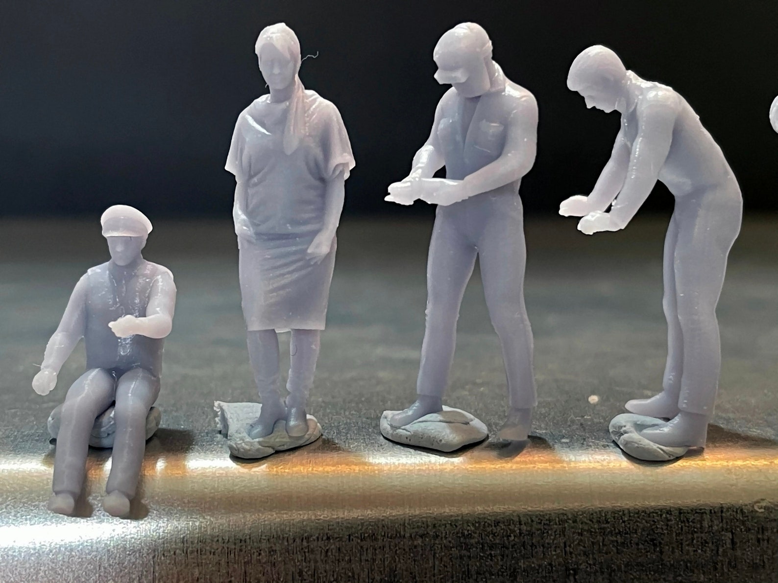 164 Miniature Human Figures Resin / Unpainted Great for Etsy