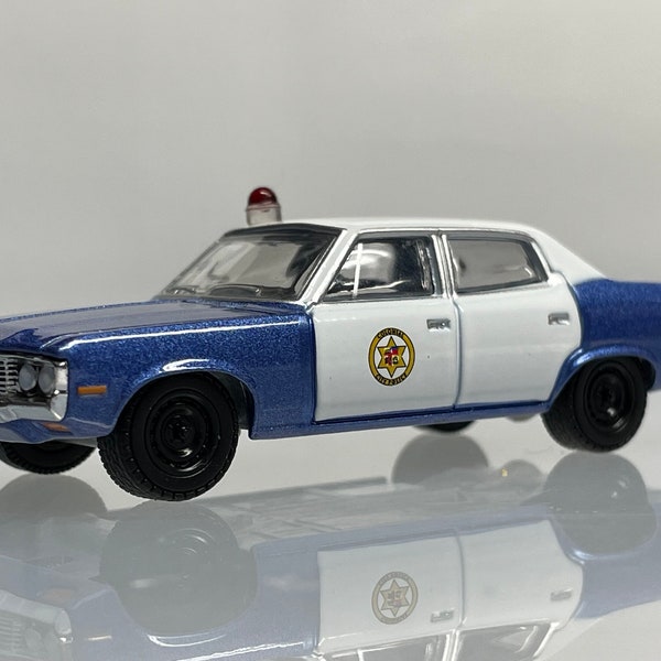 1-64 Scale / S-Scale 1972 AMC Matador Police Car - Great For Dioramas & Diecast Photography - Very Detailed