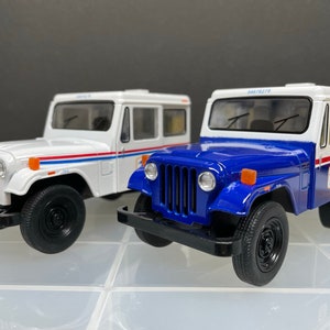 1:26 Jeep DJ-5B USPS-vrachtwagen onder 5&quot; uit 1971 in witte of blauwe kleuren - ideaal voor diorama&#39;s en diecastfotografie - zeer gedetailleerd